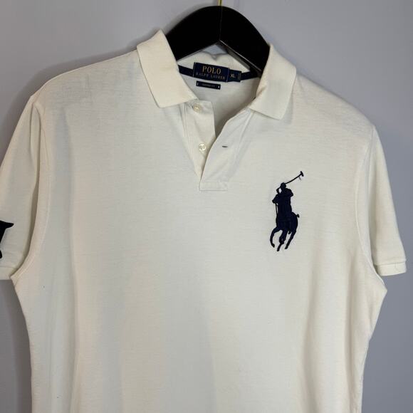 Polo Ralph Lauren US Open 2015 White Mens Polo Shirt Preppy Classic Sz XL - Picture 2 of 8